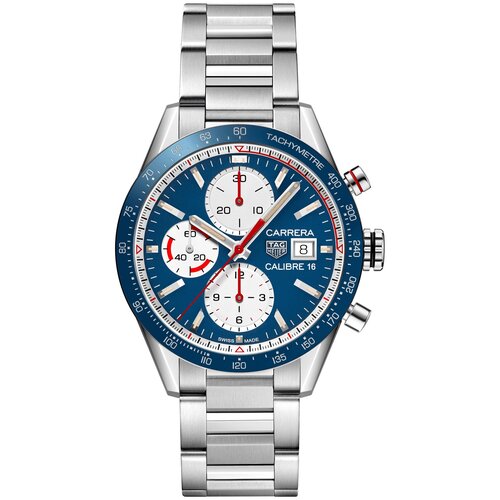 фото Наручные часы tag heuer cv201ar.ba0715, серебряный, синий