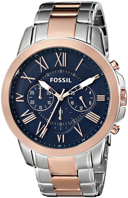 Наручные часы FOSSIL FS5024, серебряный, золотой