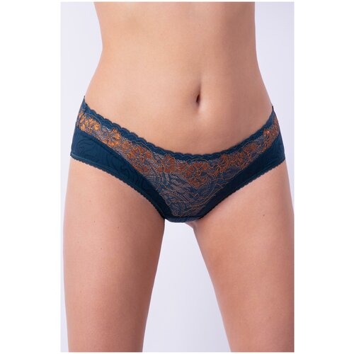 фото Milavitsa трусы брифы средней посадки с кружевом васильки, размер 94, эльдорадо