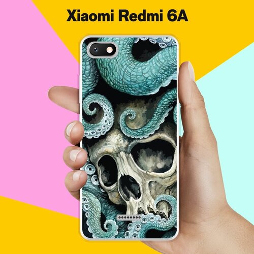 Силиконовый чехол на Xiaomi Redmi 6A Череп / для Сяоми Редми 6А пластиковый чехол череп 31 на xiaomi redmi 6a сяоми редми 6а