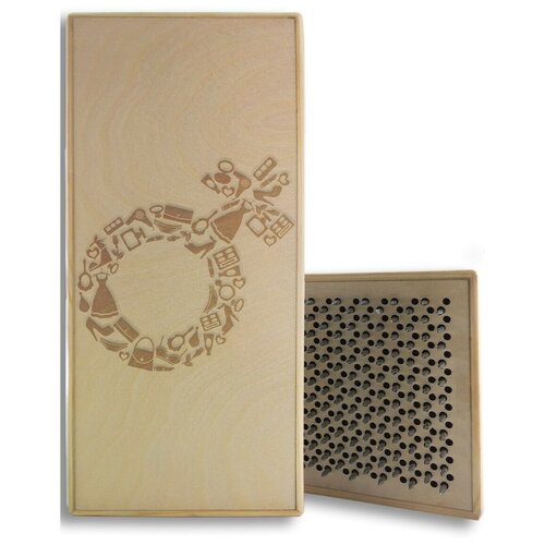 фото Доска садху с динамическими гвоздями, человек - 275 шаг 10мм светлая goodwood