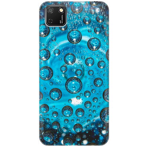 фото Re:pa накладка transparent для huawei y5p / honor 9s с принтом "голубые капли"