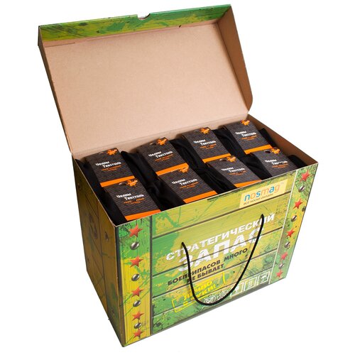 фото Носки челны текстиль оптима в подарочном кейсе "стратегический запас" l22-100, 100 пар, размер 31, черный