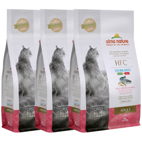 almo nature classic nature salmon Сухой корм для стерилизованных кошек Almo Nature с лососем 3 шт. х 1.2 кг