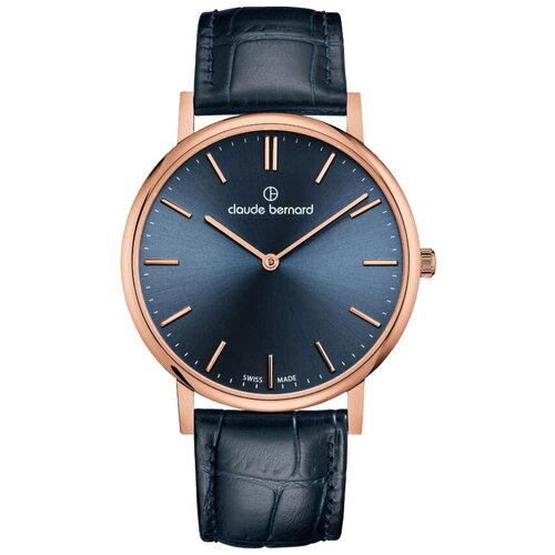 Наручные часы Claude Bernard 20214-37RBUIR, золотой, синий