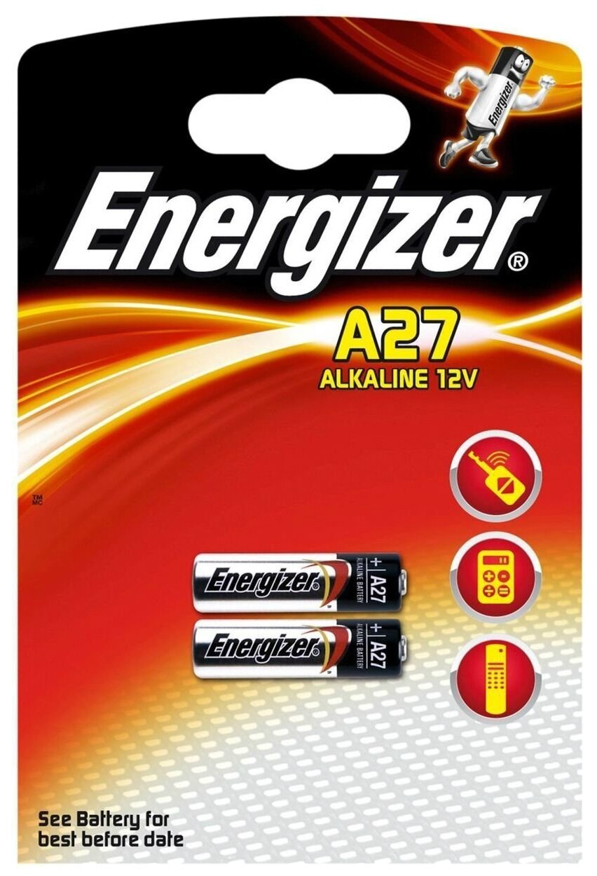 Батарейка Energizer A27, 2 шт.