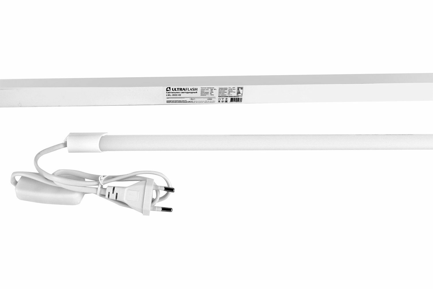 Линейный светильник Ultraflash LWL-2022-01 (Led линейный, 9 Вт, 4500К, с проводом и выключателем)