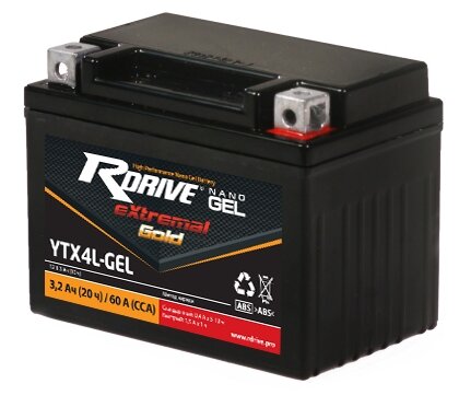 Мото аккумулятор RDrive eXtremal Gold YTX4L-GEL