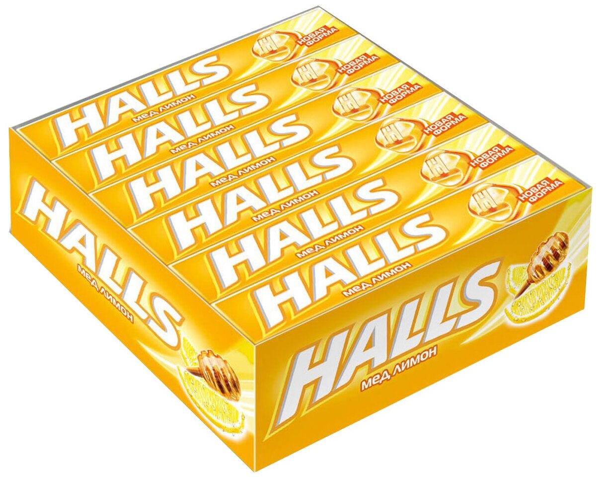 Леденцы Halls Холс Мёд и лимон, Набор по 12 шт.