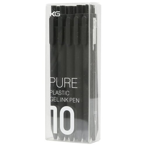 Набор гелевых ручек Kaco Pure Pen, 10 шт, черный цвет чернил