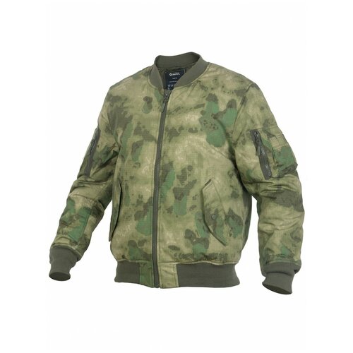 фото Куртка пилот мужская утепленная (бомбер), gongtex tactical ripstop jacket, осень-зима, цвет атакс, мох (a-tacs)-xl