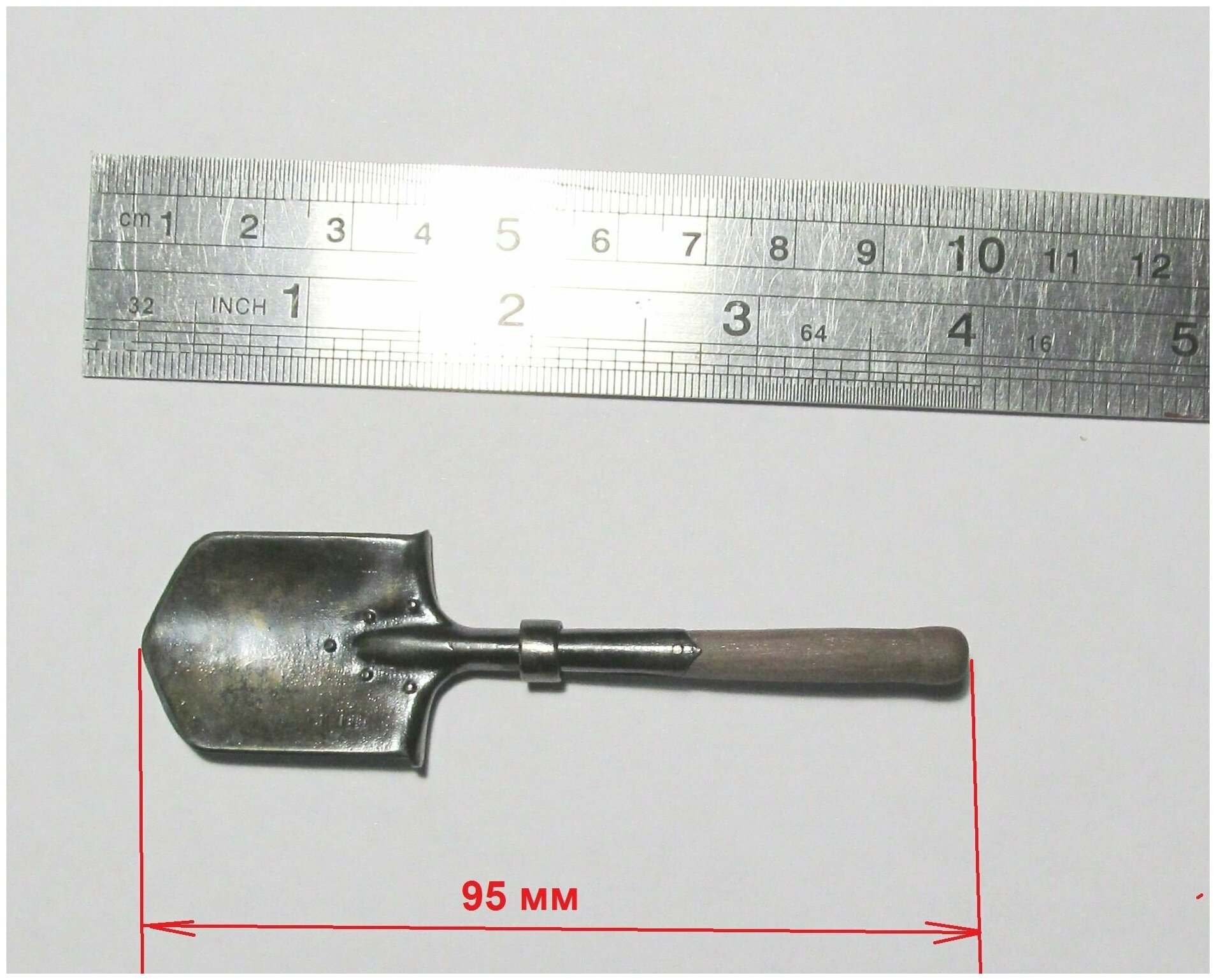 Малая сапёрная лопата РИА №2. Миниатюра. Масштаб 1/6. Аксессуар для коллекционных фигур. - фотография № 3