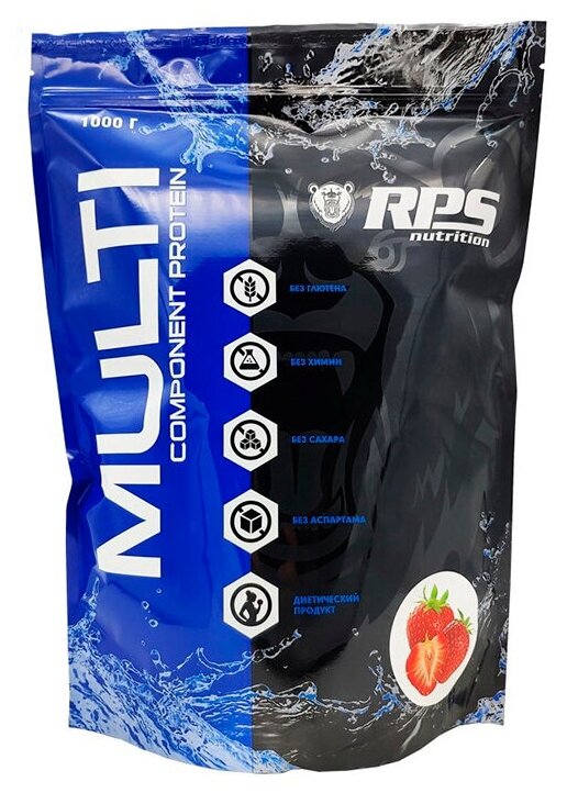 RPS Nutrition Multicomponent Protein - 1000 грамм, клубника