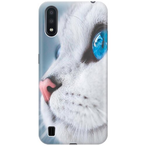 фото Силиконовый чехол на samsung galaxy a01 / самсунг а01 с принтом "кошачий взгляд" gosso