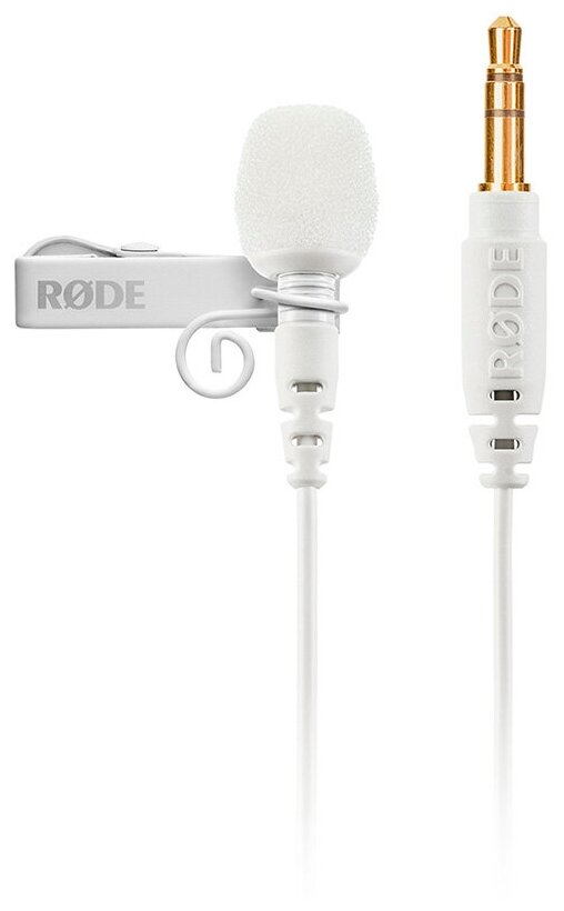 Петличный микрофон RODE Lavalier GO White разъём TRS 3,5мм, совместим с передатчиком Wireless GO. Цвет белый