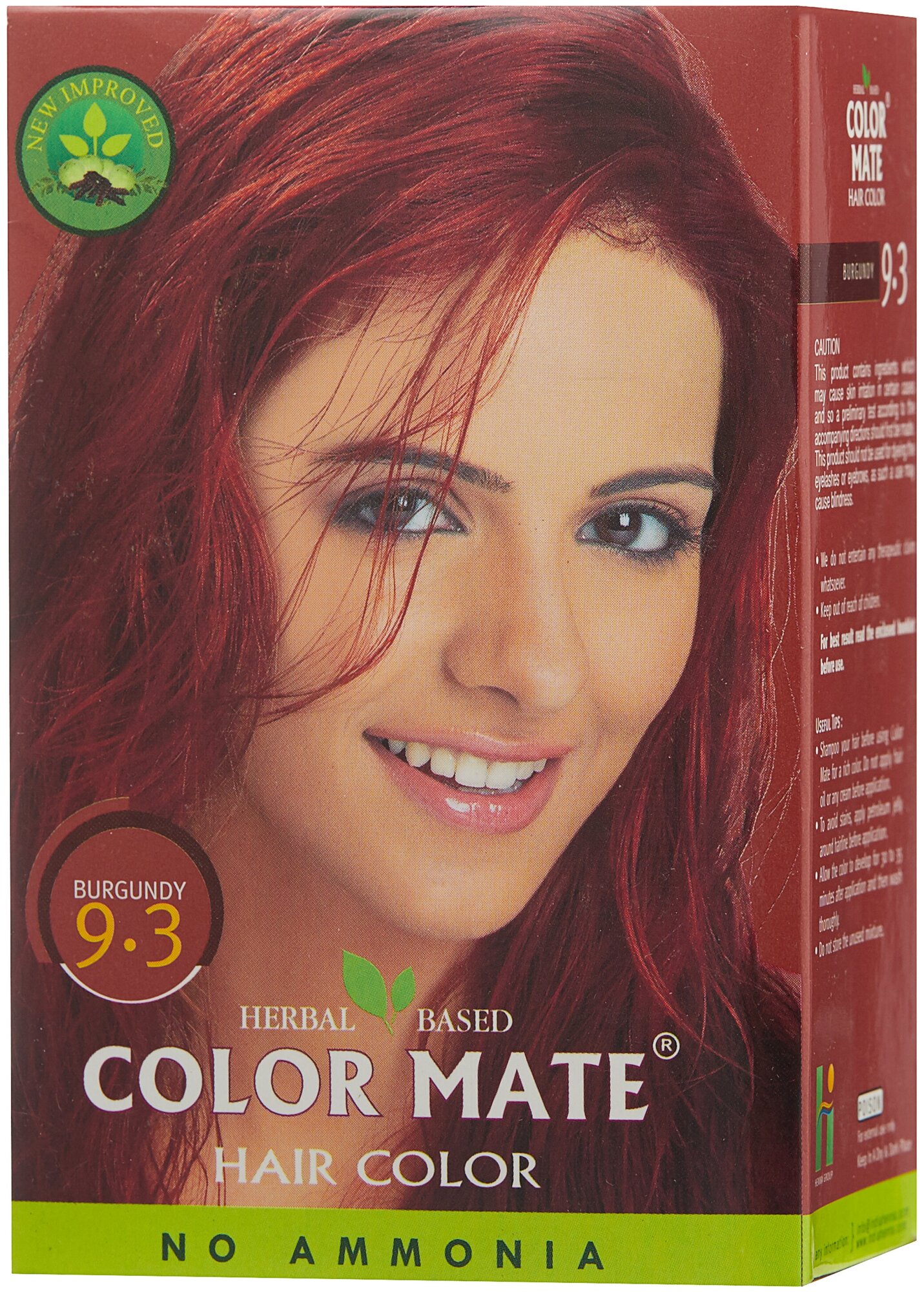 Краска для волос Color Mate, цвет Бургунд Тон 9.3 без аммиака, 5 шт. х 15 г