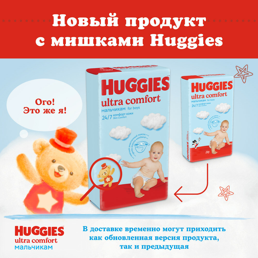 Подгузники для мальчиков Huggies Ultra Comfort Box 4 (8-14 кг), 100 шт. - фото №4