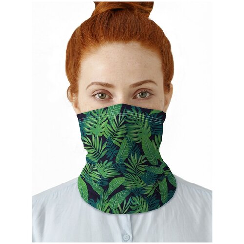 фото Универсальный бафф маска "множество экзотических листьев" joyarty