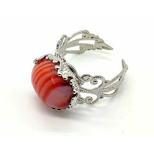 Кольцо ForMyGirl, сердолик, безразмерное, красный безразмерное кольцо с натуральным сердоликом
