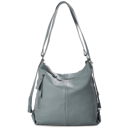 фото Сумка хобо afina, натуральная кожа, небо