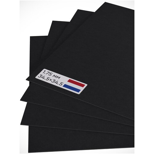 Картон для паспарту Eska чёрный 34.5×34.5см 1.75мм 1190г ×4