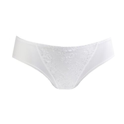 фото Milavitsa трусы кюлот средней посадки с кружевом classic elegant, размер 106, белый