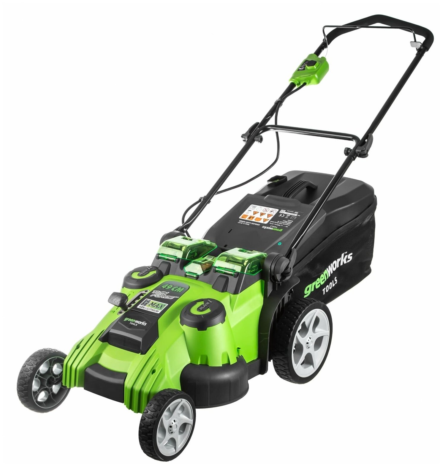 Аккумуляторная газонокосилка Greenworks G40LM49DB, 2500207VB