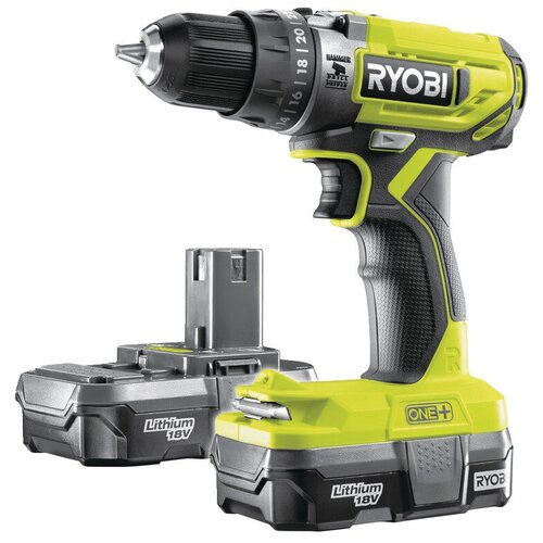 Аккумуляторная ударная дрель-шуруповерт RYOBI R18PD2-213G