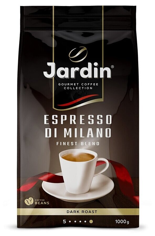 Кофе в зернах JARDIN (Жардин) "Espresso di Milano", натуральный, 1000 г, вакуумная упаковка, 1089-06-Н