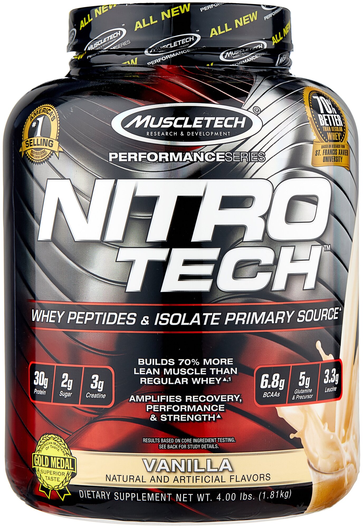 Muscletech Nitrotech Whey 4lbs (vanilla)