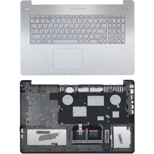 Клавиатура для Asus N750 TopCase с тачпадом p/n: 0KNB0-6629UI00, 90NB0201-R32UI0