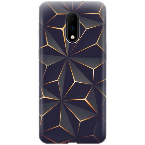 фото Re:pa накладка transparent для oneplus 7 с принтом "графитовый узор"