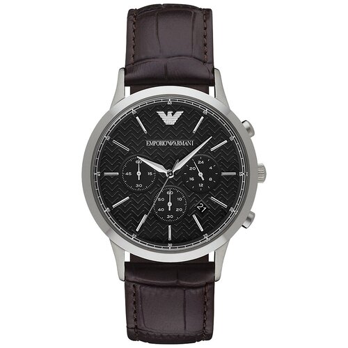 наручные часы emporio armani renato хаки Наручные часы EMPORIO ARMANI Renato AR2482, черный, коричневый