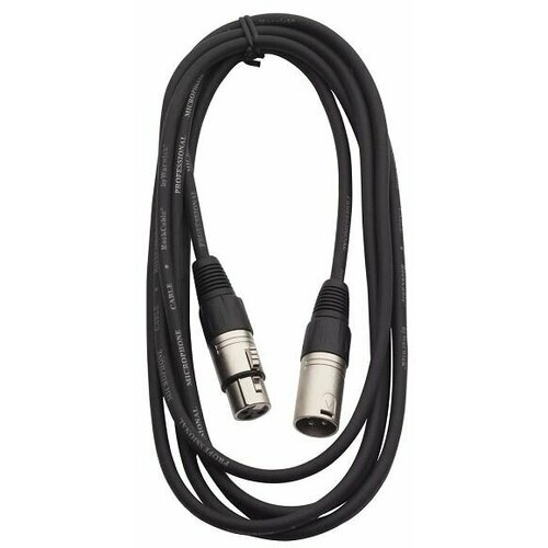 Микрофонный кабель 3 м. Rockcable RCL 30303 D7 шнур микрофонный apextone ap 2101 3 xlr m xlr f 3m