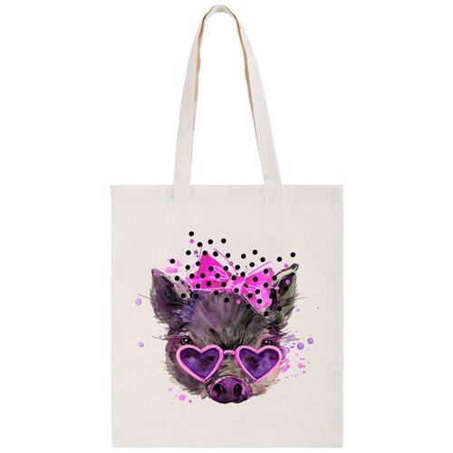 фото Сумка-шоппер coolpodarok "краски. девочка кабанчик" не определен,coolpodarok