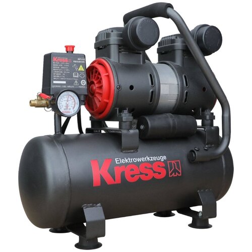 Компрессор безмасляный Kress KP110, 10 л, 1.1 кВт компрессор воздушный безмасляный kress kp110 1000 вт 8л