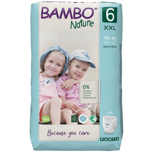 фото Подгузники-трусики bambo nature 6 (18+ кг), 18 шт