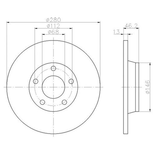 фото Тормозной диск mintex mdc829 для audi a4