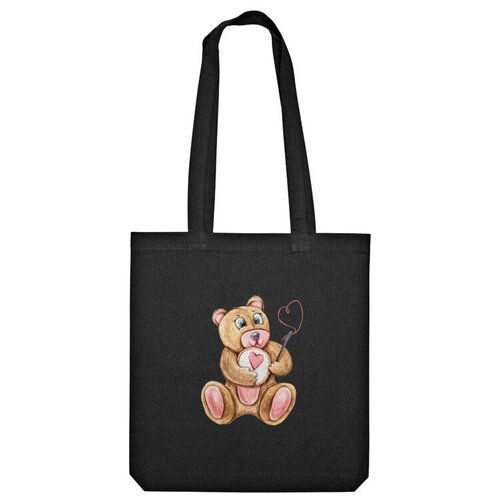 Сумка шоппер Us Basic, черный детская футболка мишка тедди милый медведь принт для детей 116 белый