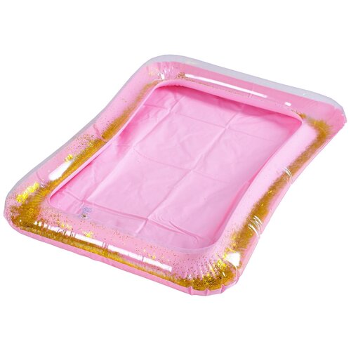 Надувная песочница с блестками, 60*45 см, цвет розовый 5088595