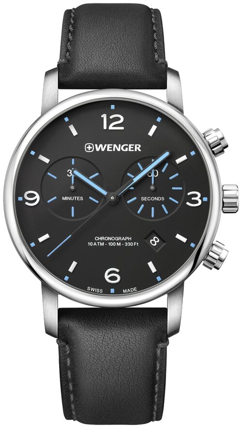Наручные часы WENGER Urban Classic 01.1743.120, серебряный, черный