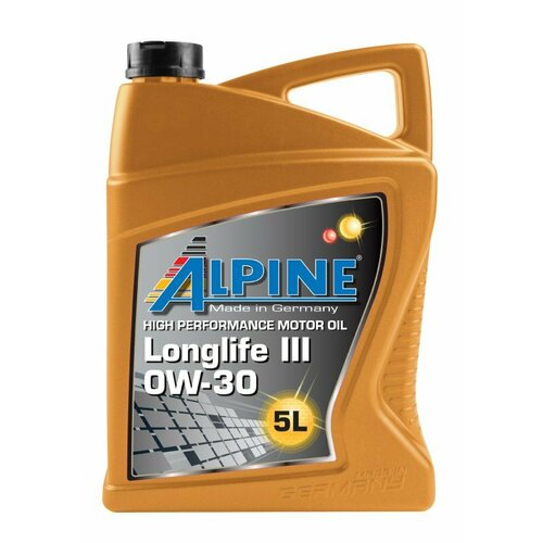 Масло моторное синтетическое Alpine Longlife III 0W-30 канистра 5л, арт. 0121752