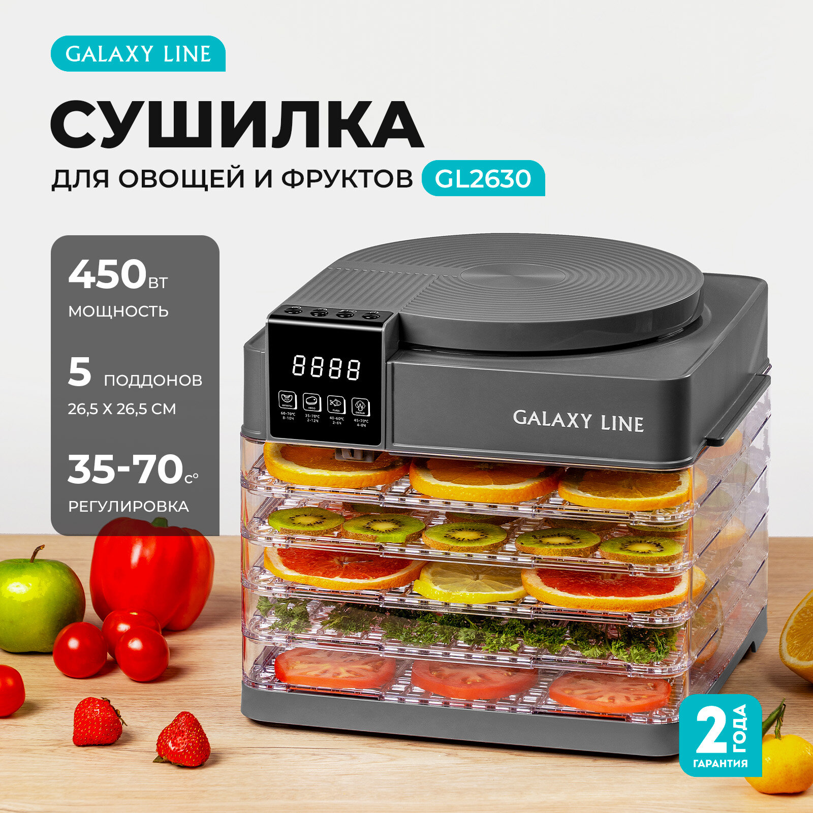 Электросушилка GALAXY LINE GL2630/серый