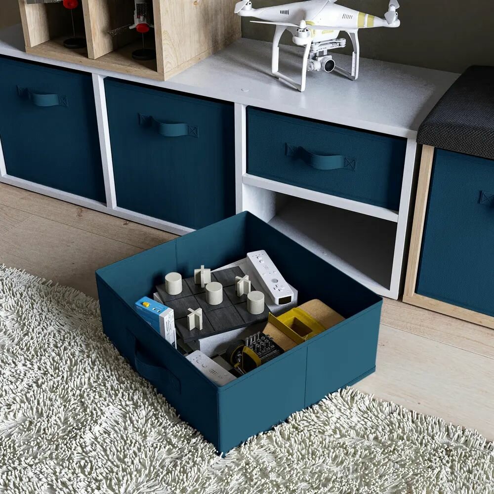 Короб KUB 31x31x15 см 14.4 л полипропилен цвет синий