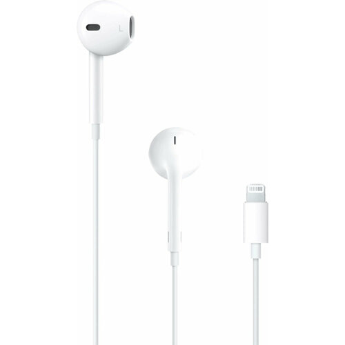 Наушники проводные Apple EarPods Lightning MMTN2ZMA Model A1748 белый 2444₽