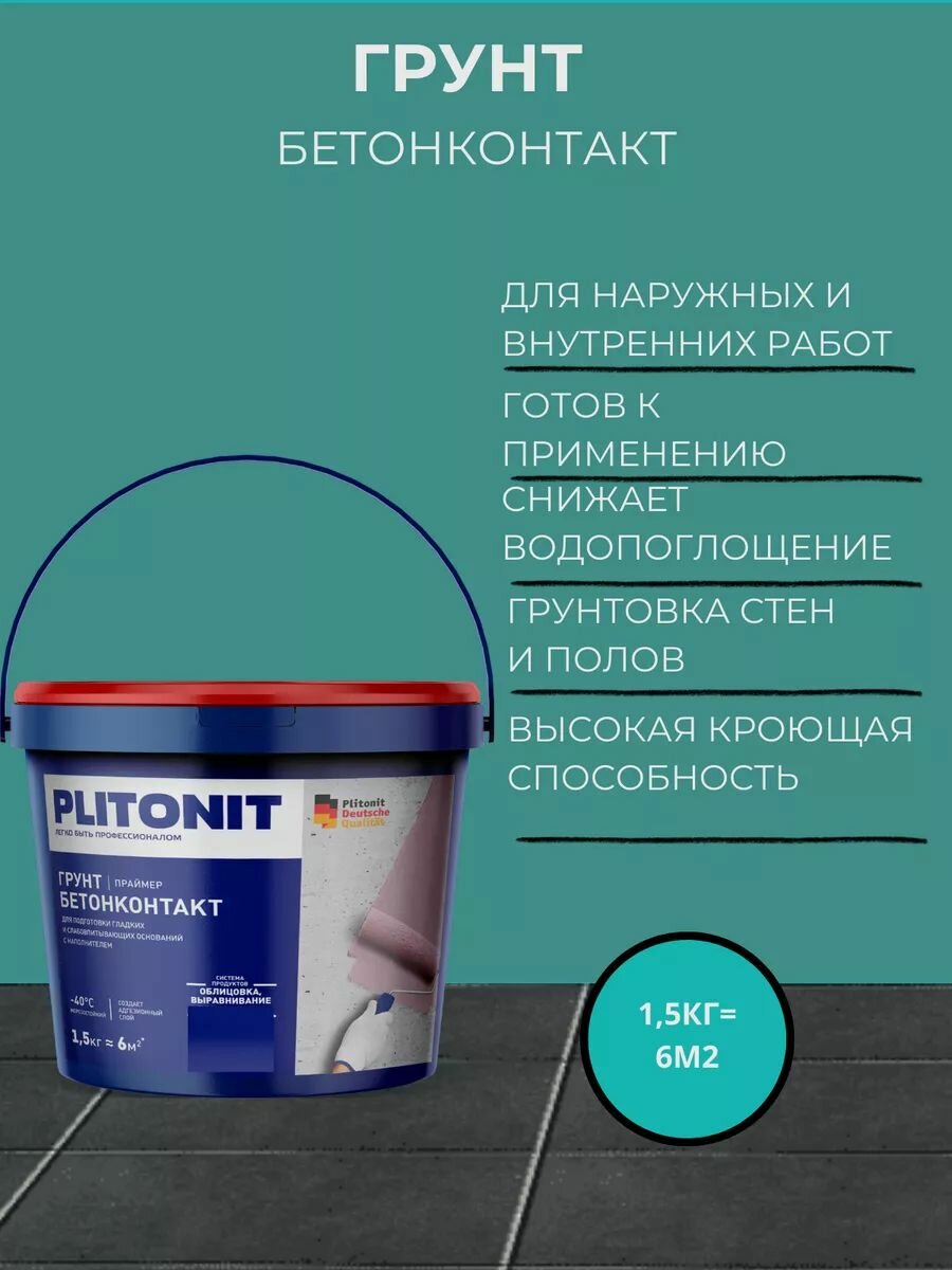 Грунт PLITONIT БетонКонтакт 15кг