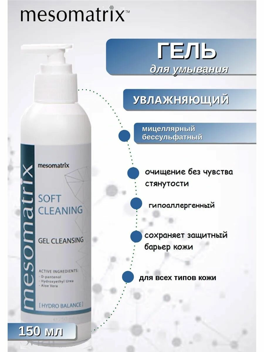 Мягкий очищающий гель для умывания лица мицеллярный