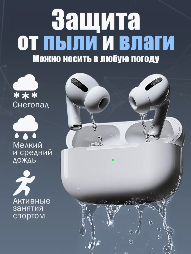 Беспроводные наушники A.Pods Pro PREMIUM/ Сенсорные Bluetooth наушники с микрофоном/Для iPhone и Android/Белый — фото 1