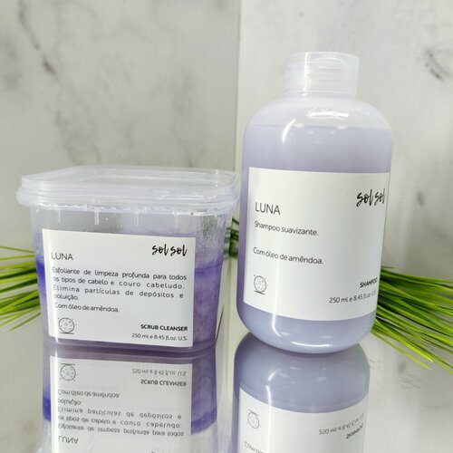 Шампунь + скраб с маслом миндаля Sol Sol Luna 250 мл + 250 мл