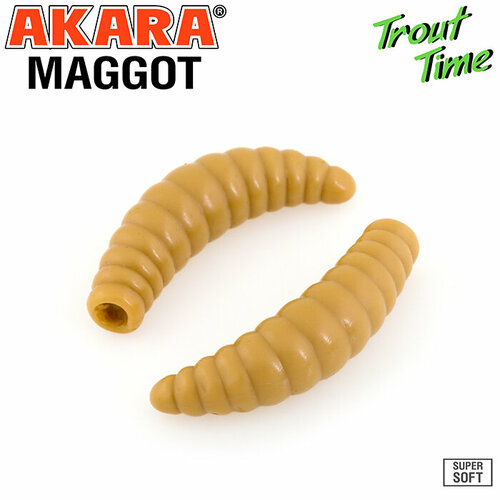 Силиконовая приманка Akara Trout Time MAGGOT 1,3 Shrimp 445 (12 шт.)